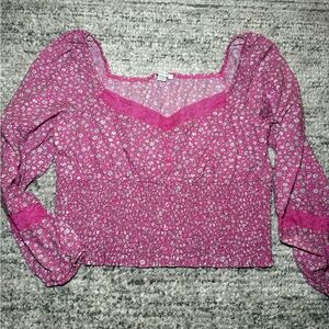 American Eagle Outfitters Pink Floral Top